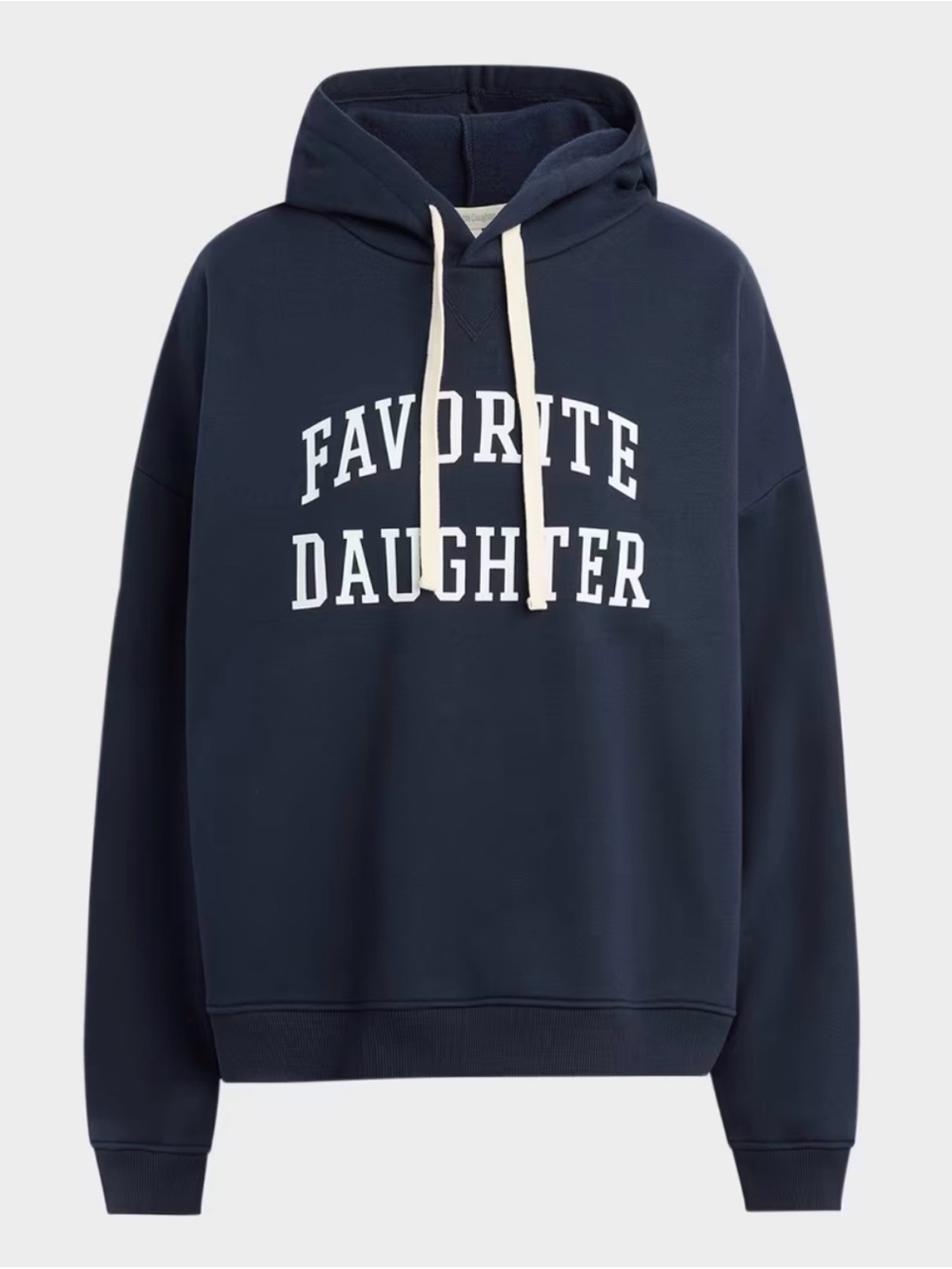 NWT FAVORITE DAUGHTER collegiate hoodie in navy  SZ XL